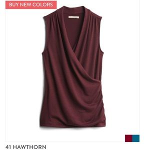 Benni Wrap Ruched Knit Top